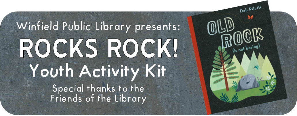 Rocks Rock banner with book cover for "Old Rock (is not boring) by Deb Pilutti
