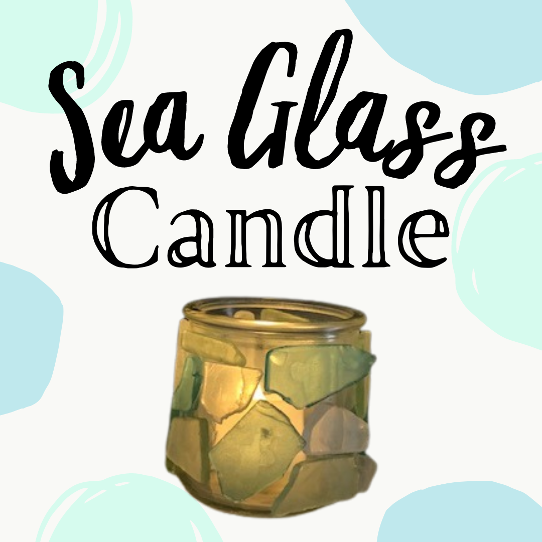 sea glass candle