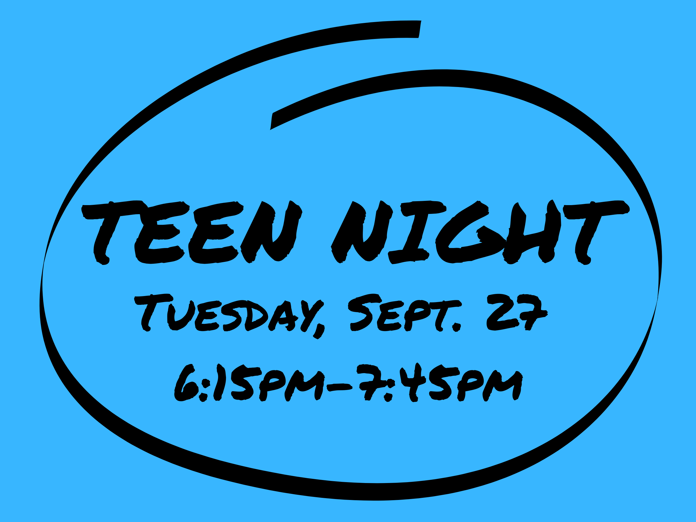 picture of "teen night" circled on calendar