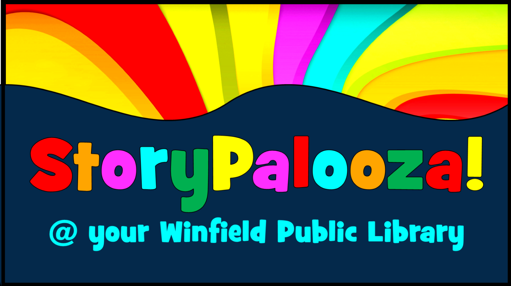 colorful banner that reads StoryPalooza 