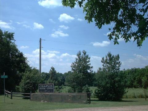 photo of Chaplin Nature Center sign