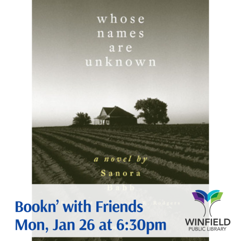 book cover in black and white featuring a field and dust cloud