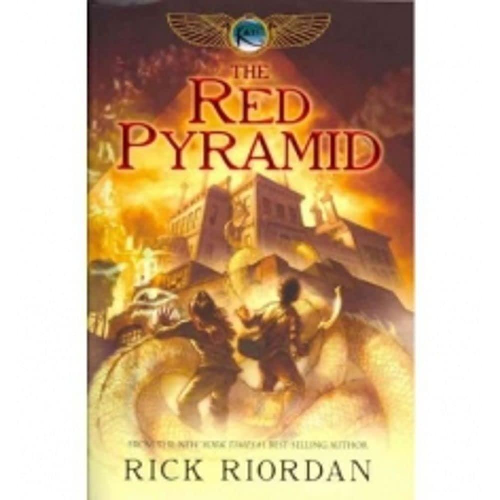 Book cover- The Red Pyramid by Rick Riordan