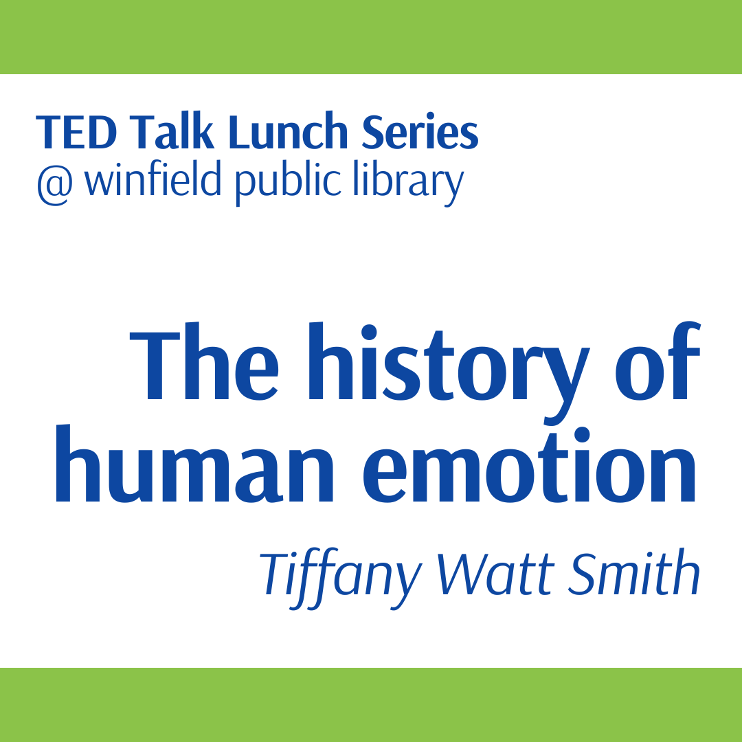 blue text on white background: "The history of human emotion"