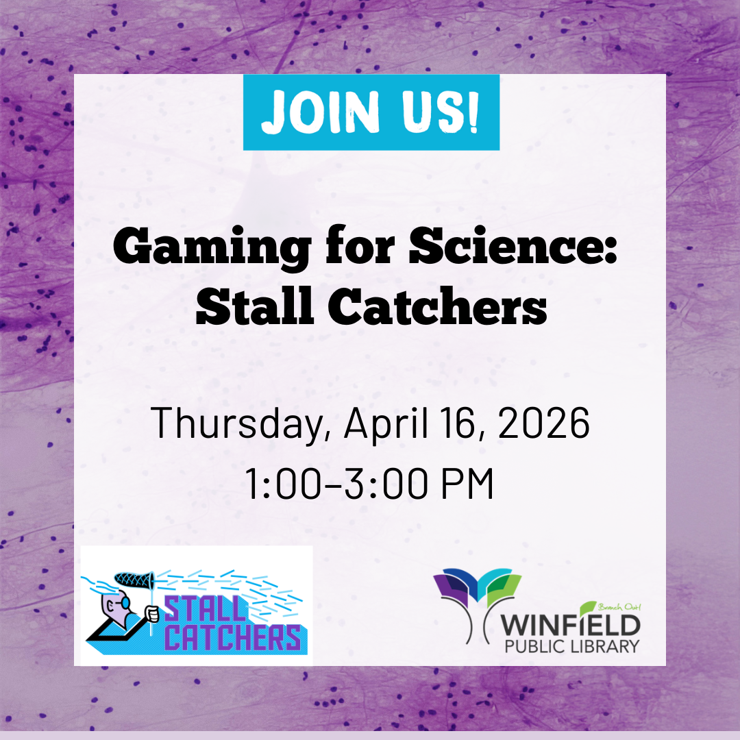 text against an abstract purple background